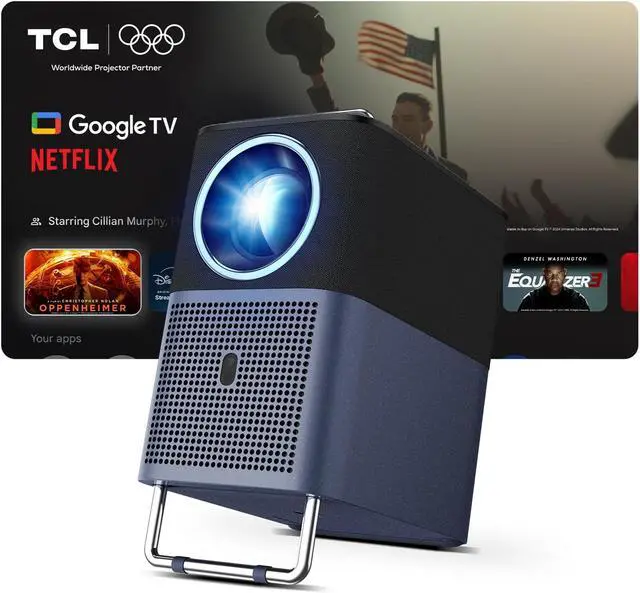 Alt view image 3 of 7 - TCL C1 & A1s Smart Projector 4K Support, Google TV & Netflix Officially Licensed, WIFI and Bluetooth, Auto Focus Keystone, Native 1080p