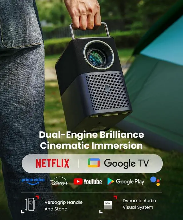 Alt view image 5 of 7 - TCL C1 & A1s Smart Projector 4K Support, Google TV & Netflix Officially Licensed, WIFI and Bluetooth, Auto Focus Keystone, Native 1080p