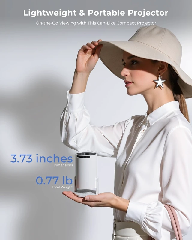 Alt view image 6 of 7 - Mini Projector, Portable Projector with Wifi and Bluetooth, Built in Apps
