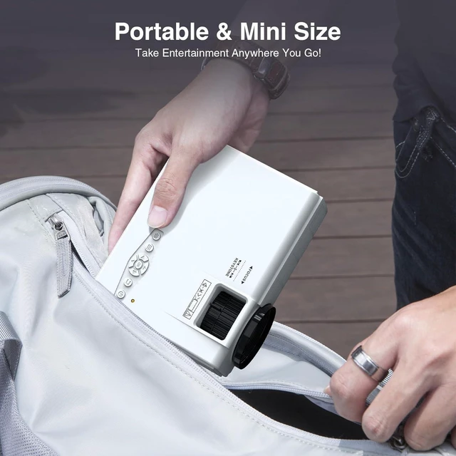 Alt view image 6 of 6 - Netflix Ready Smart Mini Projector with 1080P HD, 5G WiFi & 2 Way Bluetooth, Portable Outdoor Movie Projector for Phone/Laptop/Games