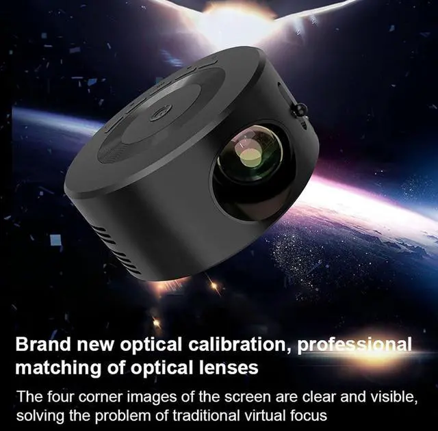 Alt view image 2 of 7 - banapoy Portable Projector, Small 1080P LED Projector Built in Speaker for Home Theater Camping Travel Bedroom Outdoor Entertainment, Compatible with Smartphone PC
