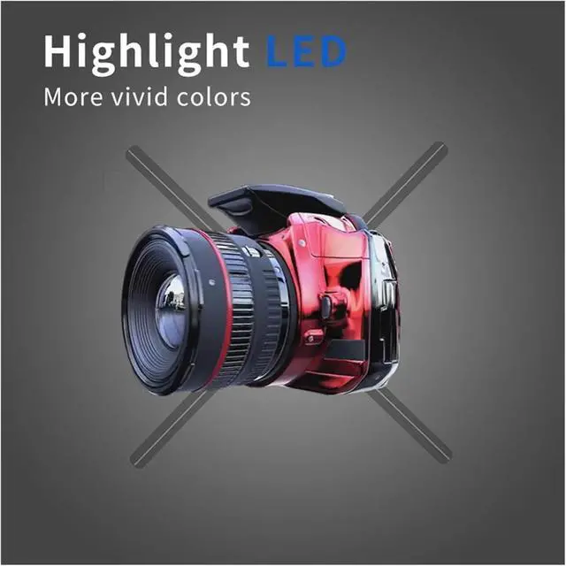 Alt view image 5 of 6 - 65CM WIFI Cloud 1152Pcs LED 3D Holographic Projector with Acrylic Cover Advertising Lights Display Imaging Logo Light Holo Fan
