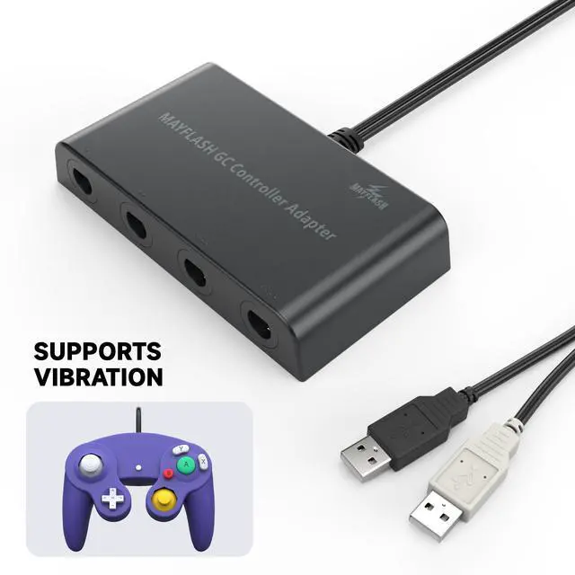 Alt view image 11 of 14 - Gamecube Controller Adapter for Wii U, PC Windows and Switch/Switch 2, 4 Ports
