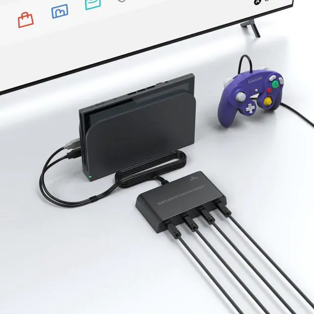 Alt view image 12 of 14 - Gamecube Controller Adapter for Wii U, PC Windows and Switch/Switch 2, 4 Ports