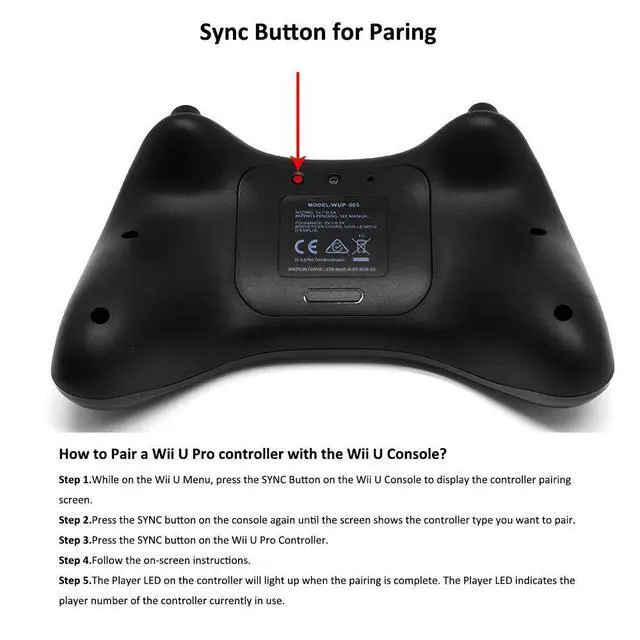 Alt view image 11 of 14 - Black Classic Wireless Pro Controller Game Controller Gamepad Joypad Remote for Wii U