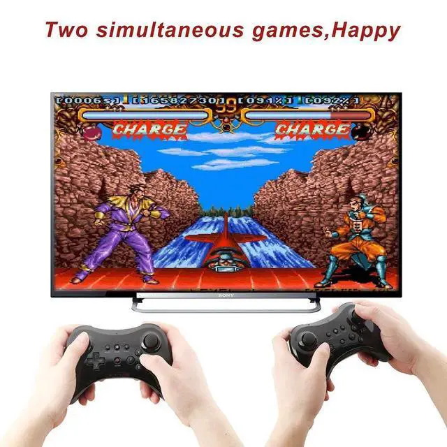 Alt view image 13 of 14 - Black Classic Wireless Pro Controller Game Controller Gamepad Joypad Remote for Wii U