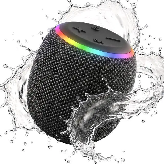 Alt view image 8 of 14 - Room 3 Portable Bluetooth Speaker, IPX6 Waterproof, TWS Pairing, 12W Powerful Stereo Sound with RGB Lights, Bluetooth 5.4, All-Day Playtime, Ideal for on Any Surface at Home