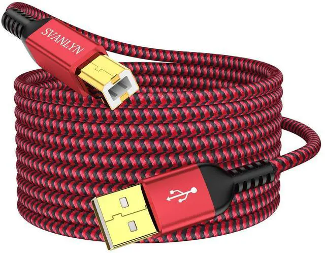 Alt view image 8 of 14 - Printer Cable 25 FT,USB 2.0 Printer Cable to Computer,USB A to B Cord Compatible with HP Canon, Epson, Brother, Dell, Lexmark,ect