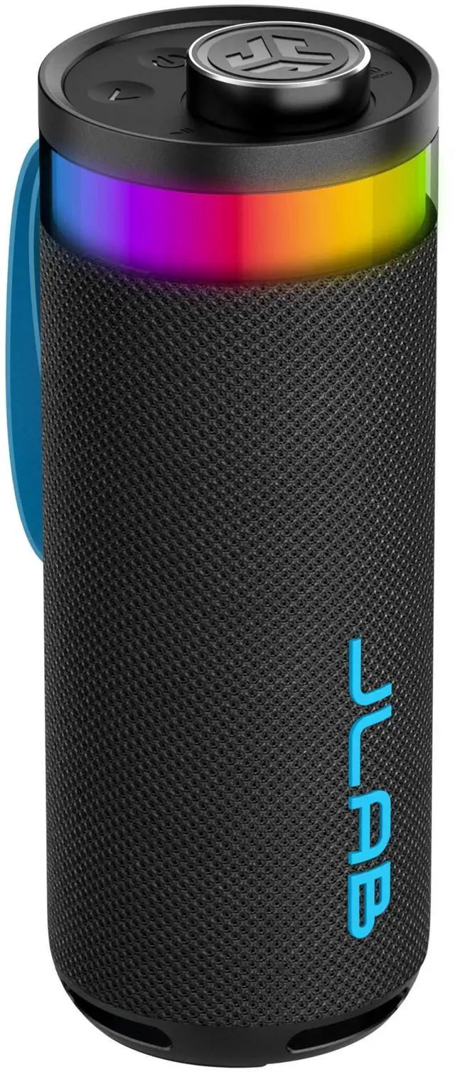 Alt view image 8 of 14 - Go Party Portable Bluetooth Speaker, Midnight Black, 10 Watts of Power, 16+ Hours of Playtime, IP56 Waterproofing, Customizable RGB LED Lighting, Lab Sync Up to 100 Speakers, Custom Sound in-App