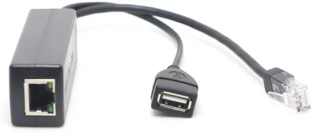 Main image of Active PoE Splitter 48V to 5V 2.4A USB Type A Female 802.3af Power Over Ethernet