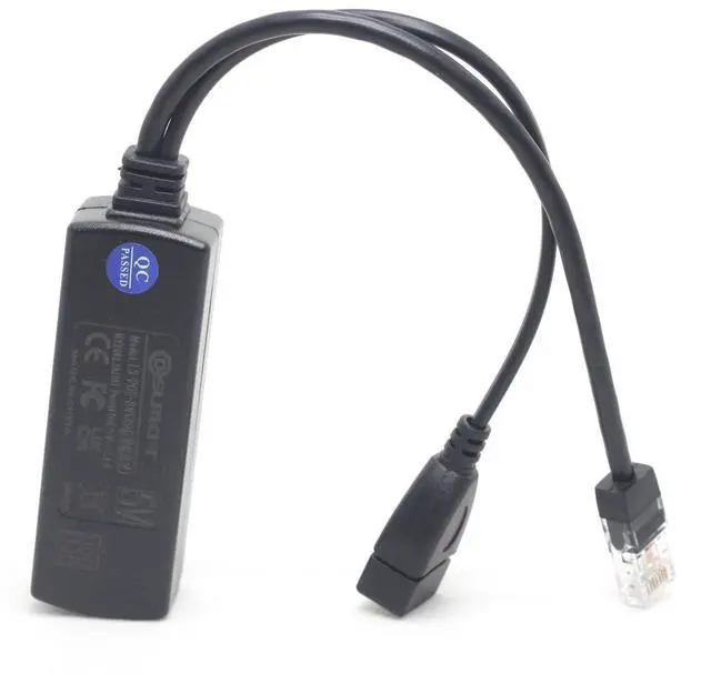 Alt view image 6 of 6 - Active PoE Splitter 48V to 5V 2.4A USB Type A Female 802.3af Power Over Ethernet