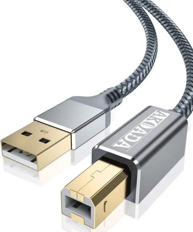 Alt view image 8 of 14 - USB 2.0 Printer Cable 20FT, USB Type A Male to B Male Printer Scanner Cord High Speed Compatible with HP, Canon, Dell, Epson, Lexmark, Xerox