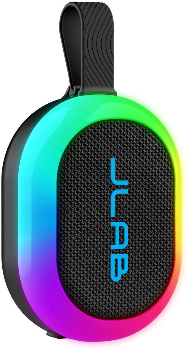 Main image of Pop Party Portable Bluetooth Speaker, Black, 8+ Hours of Playtime, IP55 Waterproofing, Detachable Loop Handle, Customizable RGB LED Lighting, Lab Sync Up to 100 Speakers, Custom Sound in-App