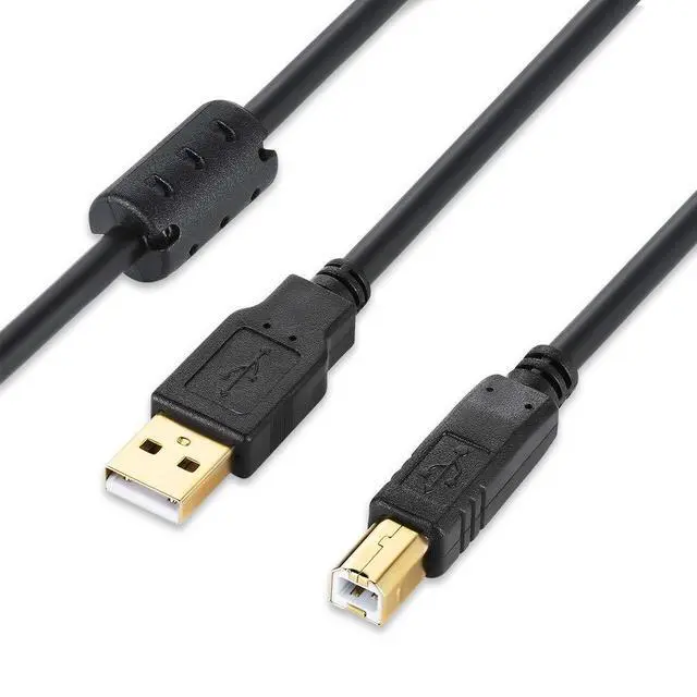 Alt view image 8 of 14 - USB 2.0 Printer Cable 15 FT 2.0USB Type A Male to B Male Scanner USB a b for HP, Canon, Lexmark, Epson, Dell,and More USB a to b Printer Cord (Black 15ft)
