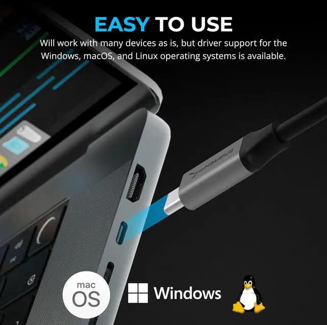 Alt view image 11 of 14 - USB-C to 5G Ethernet Adapter 5GbE Optimized, USB 3.1 Gen 1+ Required, Clear Compatibility, Aluminum Body, Plug-and-Play for Data-Capable USB-C Devices (NT-C5GA)