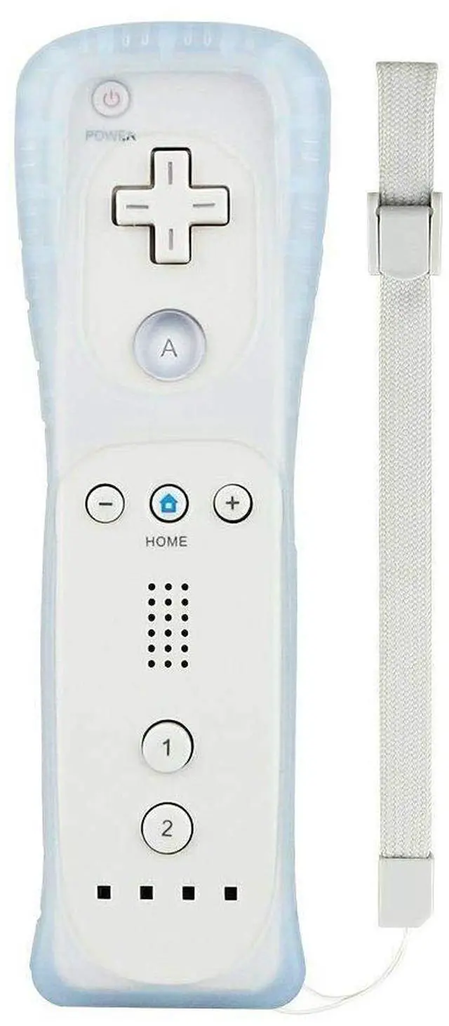 Alt view image 9 of 12 - Remote Controller for Wii, Wii Remote and Nunchuck Controllers with Silicon Case and Strap for Wii and Wii U (White)
