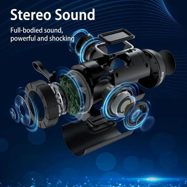 Alt view image 9 of 14 - Bluetooth Speaker, IP65 Waterproof Portable Speaker with 360° HD Stereo Sound, Punchy Bass, TWS Pairing, 24H Playtime, Wireless Speakers for Home/Outdoor/Camping/Beach, Gifts for Unisex