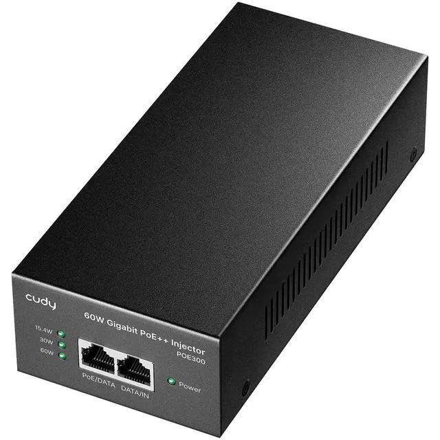 Alt view image 8 of 14 - POE300 60W Gigabit Ultra PoE++ Injector, Up to 60W Ultra Power Supply, 1000Mbps Shielded RJ-45, IEEE 802.3 af/802.3 at/802.3 bt Compliant, Metal housing