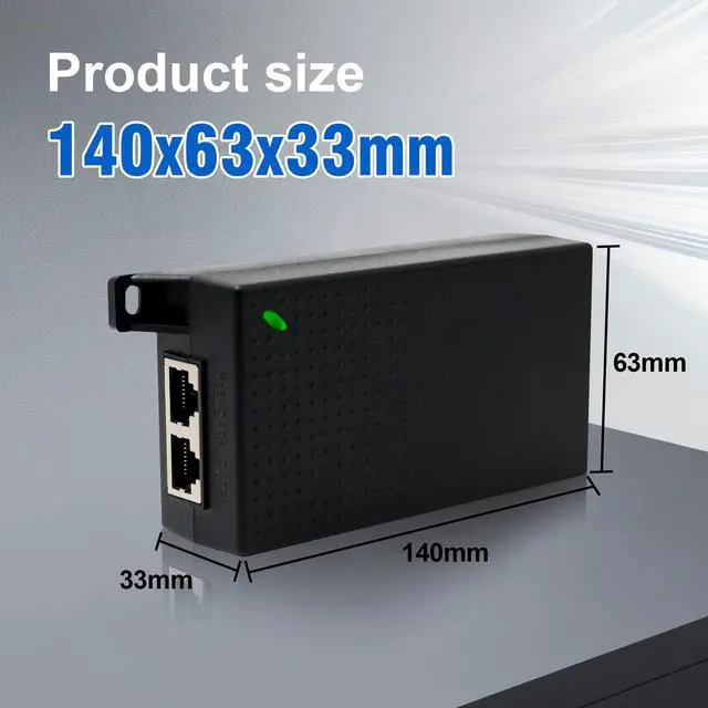 Alt view image 13 of 14 - 60W Gigabit PoE++ Injector - 10/100/1000Mbps, RJ-45 Shielded, IEEE 802.3af/at/bt Compliant, PoE Switch Powerline Network Adapter for High Power Ethernet Devices, Up to (328 FT) 100M