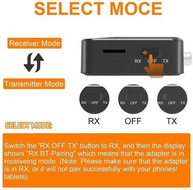 Alt view image 14 of 14 - Bluetooth Transmitter Receiver for TV, Audio Adapter for Home Stereo with RCA 3.5mm AUX & Display, Bluetooth Transmitter for Headphones/Speakers/Airplane/Home Theater/PC/Car, TF Card Output