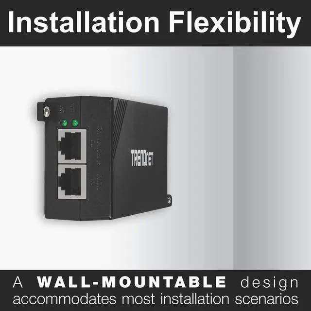 Alt view image 11 of 14 - Gigabit Power Over Ethernet Plus Injector, PoE+ (30W) Power Network Distances Up to 100M (328 ft.), Metal Housing, Black, TPE-115GI (Pack of 1)