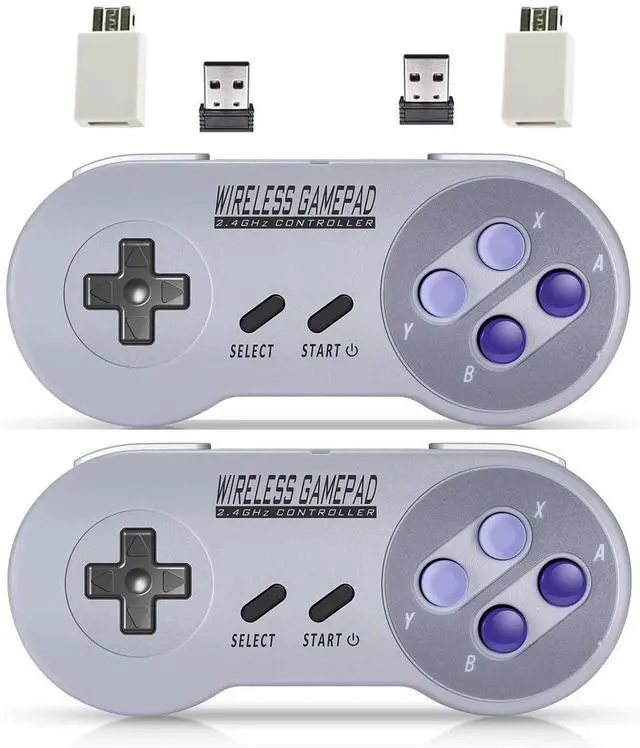 Alt view image 5 of 8 - Wireless Controller for PC, Gamepad with USB Wireless Receiver Compatible with Windows,iOS,Liunx,Android Device(Does not work with Mini SNES, Super Nintendo)