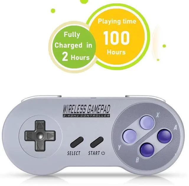 Alt view image 7 of 8 - Wireless Controller for PC, Gamepad with USB Wireless Receiver Compatible with Windows,iOS,Liunx,Android Device(Does not work with Mini SNES, Super Nintendo)