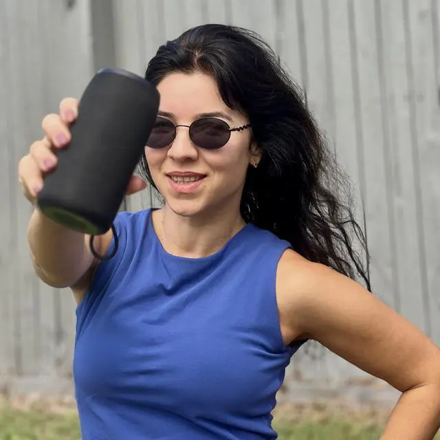 Alt view image 14 of 14 - Mega Magnaboom Small Bluetooth Speaker | Portable 5.0 Bluetooth Waterproof Speaker | Wireless, LED Lights, Enhanced Bass, Indoor/Outdoor Parties and Travel