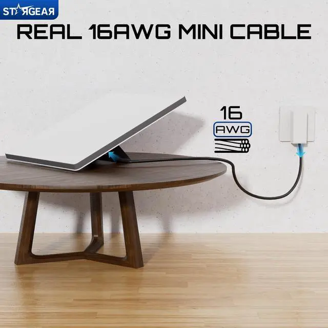 Alt view image 10 of 14 - Starlink Mini Cable 16.4FT, 16AWG Replacement Starlink DC Power Cable Starlink Mini Accessories, Starlink Power Cord Barrel Jack 5A Charging Cord Waterproof Outdoor