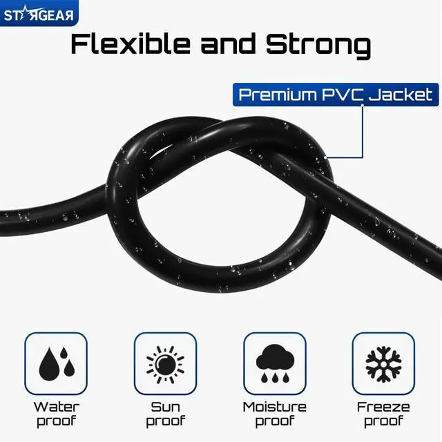 Alt view image 13 of 14 - Starlink Mini Cable 16.4FT, 16AWG Replacement Starlink DC Power Cable Starlink Mini Accessories, Starlink Power Cord Barrel Jack 5A Charging Cord Waterproof Outdoor