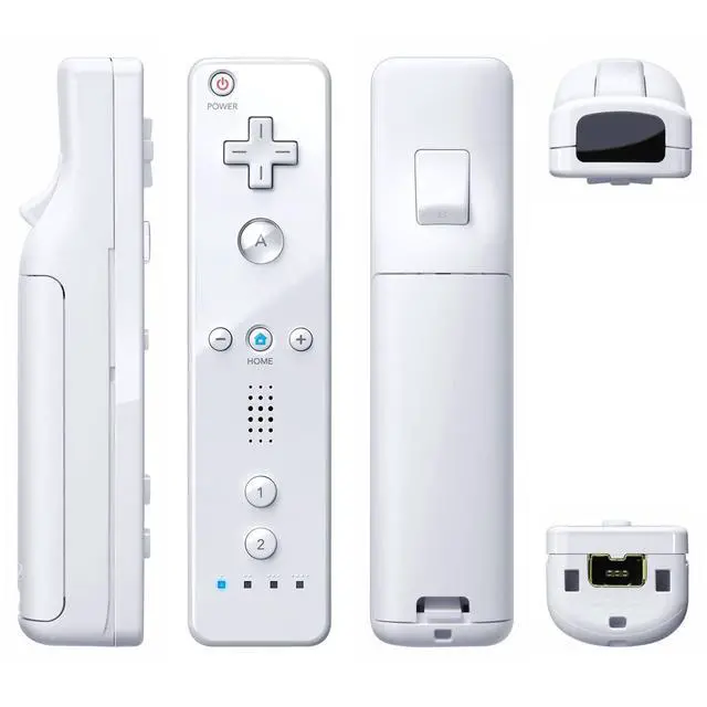 Alt view image 14 of 14 - Remote Controller for Wii & Wii U, with Silicone Case and Wrist Strap, 2 pack (White)