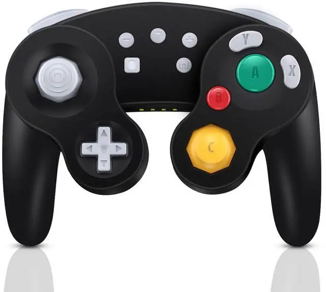 Alt view image 8 of 14 - Wireless Gamecube Controller for Nintendo Switch,Wireless Switch Pro Controller for Nintendo Switch/PC/Steam,One-Button Wake Up,6-Axis Gyro Motion,Turbo & Auto Turbo(Black)