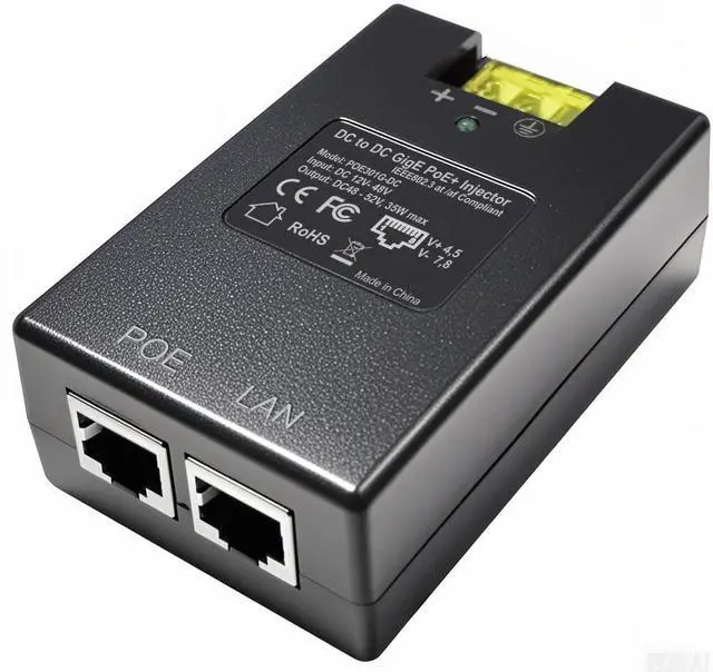 Alt view image 5 of 8 - Gigabit DC PoE+ Injector | 12V 24V (12-48V) DC Input | 50V 30W DC PoE+ Out | DC-DC Convertor + 802.3 af/at Solar PoE Injector Adapter for ePMP2000/3000, Force400/425, Q61, PoE Lighting