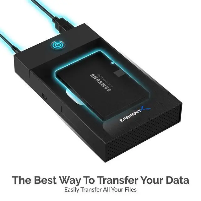 Alt view image 10 of 14 - USB 3.0 Enclosure for 2.5 & 3.5 SATA HDD/SSD Tool-Free, UASP, LED Indicator, Plug & Play, Power Adapter & Cable Included External Hard Drive Case for Windows/macOS/Linux (EC-KSL3)