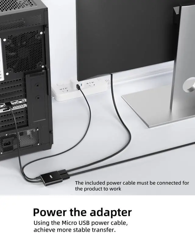 Alt view image 12 of 14 - Displayport to Dual DisplayPort Splitter Adapter,4K60Hz MST Displayport hub 1 in 2 Out Display Port for Dual Monitors,DP1.4 Display Port Splitter for Desktop, Laptop,Extend Display