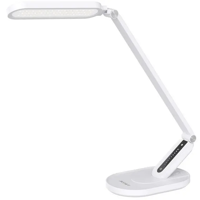 Alt view image 8 of 14 - Desk Lamp, for Eye Care, Dimmable Table Lamp with 5 Colour Modes, 72 LEDs with USB Charging Port, Touch Control and Memory Function, Office Lamp