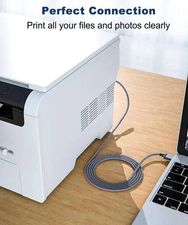 Alt view image 11 of 14 - USB 2.0 Printer Cable 20FT, USB Type A Male to B Male Printer Scanner Cord High Speed Compatible with HP, Canon, Dell, Epson, Lexmark, Xerox