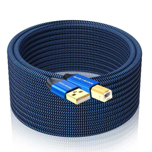Alt view image 8 of 14 - Printer Cable 25ft, USB 2.0 Type A to Type B Cord Compatible With Scanner, Audio Device