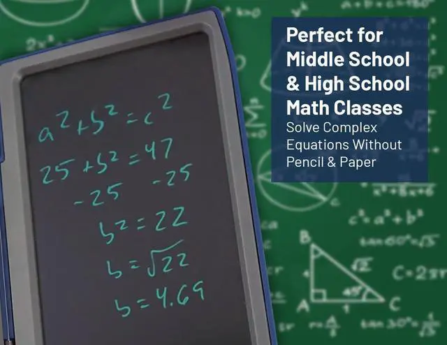 Alt view image 12 of 12 - Scientific Calculator with Erasable LCD Writing Tablet | 2-Line Display | Dual Solar & Battery Power | for Students in Middle School, High School (970)