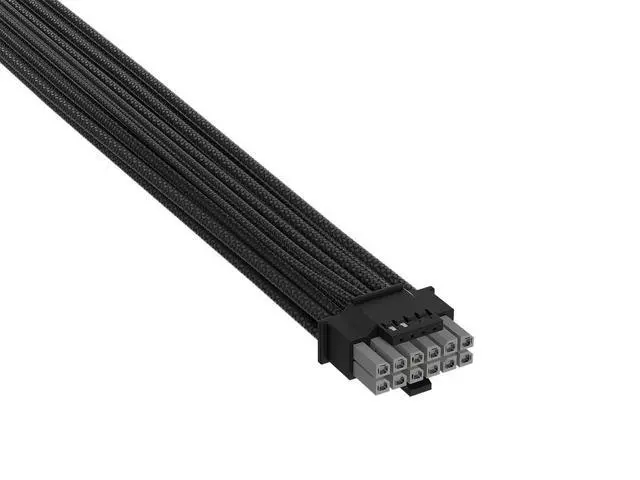 Alt view image 11 of 14 - Elite Premium Type 5 Individually Sleeved 2X 8-Pin to PCIe 12V-2x6 600W PSU Cable Triple-Mesh Paracord Sleeve, Low-Profile Cable Combs, Compatible Type 5 PSUs Black