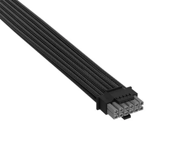 Alt view image 10 of 14 - Elite Premium Type 5 Individually Sleeved 2X 8-Pin to PCIe 12V-2x6 600W PSU Cable Triple-Mesh Paracord Sleeve, Low-Profile Cable Combs, Compatible Type 5 PSUs Black