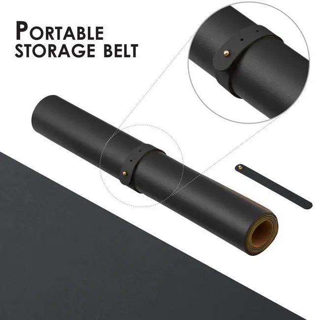 Alt view image 11 of 14 - Large Cork Desk Mat - 47.2"x 17" Desk Pad for Office and Home - Ideal for Large Mouse Pad and Desk Mats on Top of Desks(Black)
