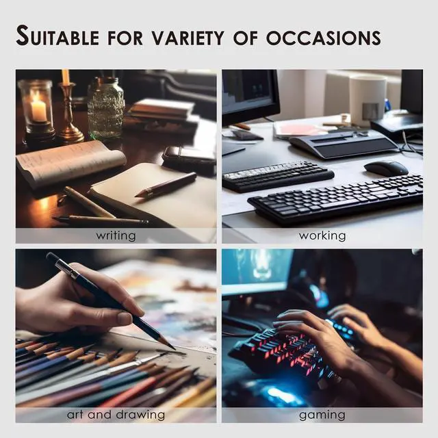 Alt view image 14 of 14 - Large Cork Desk Mat - 47.2"x 17" Desk Pad for Office and Home - Ideal for Large Mouse Pad and Desk Mats on Top of Desks(Black)