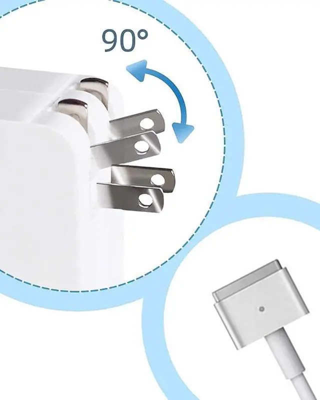 Alt view image 14 of 14 - 60W Mac Book Pro Charger, Mag 2 Power Adapter, Compatible with Mac Book Pro/Air 13 inch-15 inch Retina (Applicable to 2012-2018 Models)