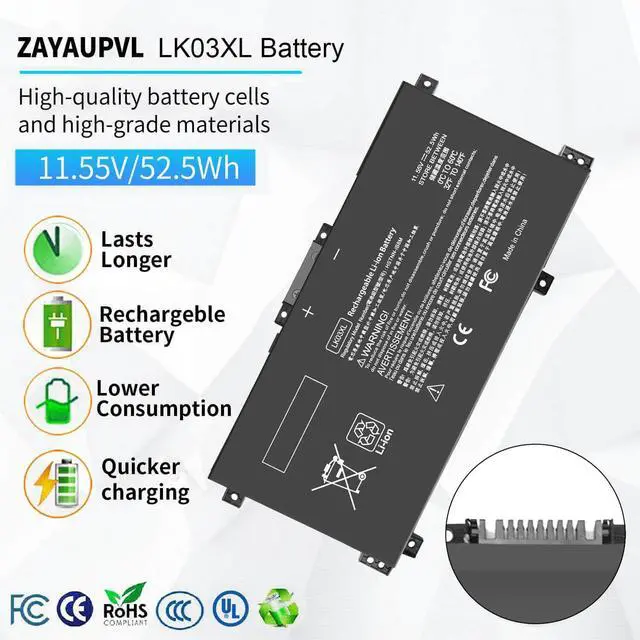Alt view image 9 of 14 - LK03XL Battery for HP Envy X360, L09281-855 Battery Replacement for HP Envy X360 Convertible 15m-cn0011dx 15m-cn0012dx 15m-cn0xxx 17m-bw0013dx 17m-ae1xx 15m-bp112dx 916814-855 916368-421 LKO3XL