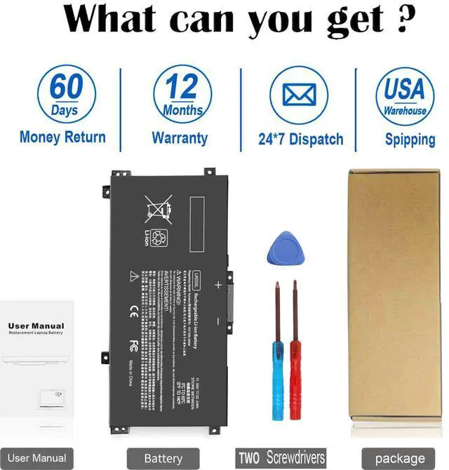 Alt view image 13 of 14 - LK03XL Battery for HP Envy X360, L09281-855 Battery Replacement for HP Envy X360 Convertible 15m-cn0011dx 15m-cn0012dx 15m-cn0xxx 17m-bw0013dx 17m-ae1xx 15m-bp112dx 916814-855 916368-421 LKO3XL