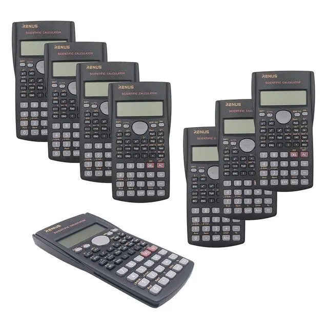 Alt view image 8 of 14 - 8 Packs, 2-Line Engineering Scientific Calculator Function Calculator for Student and Teacher 16 AAA Batteries Included