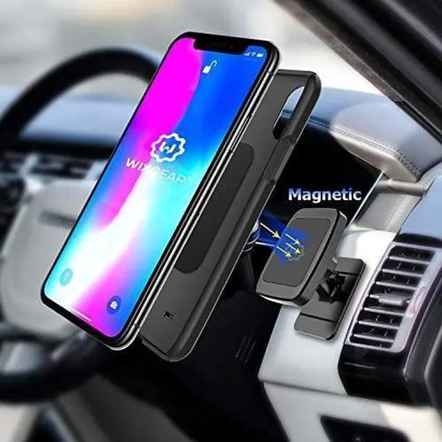 Alt view image 12 of 12 - (2 Pack Universal Stick On Dashboard Magnetic Phone Car Mount, for Cell Phones and Mini Tablets with Fast Swift-snap Technology, (Newer Bigger Model)