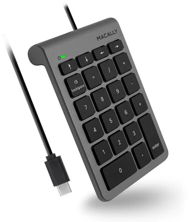 Alt view image 5 of 8 - USB C Wired Number Pad for Mac - 10 Key USB Keypad, Type C Numeric pad, Number Keypad for Keyboard and Number Pad for Laptop, MacBook Pro/Air, iMac, and PC - 5ft Cable Numpad - Space Grey Keypads