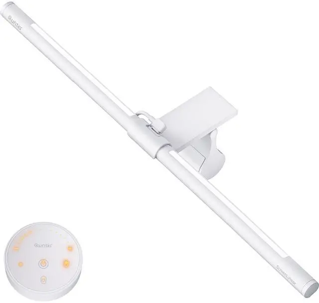 Alt view image 8 of 14 - Monitor Light Bar with Remote, Eye-Care No Glare, Space Saving Home Office Desk Lamp, White, Stepless Dimming, Easy Setup LED Computer Light Backlight for Curved Gaming Monitors Mother's Day